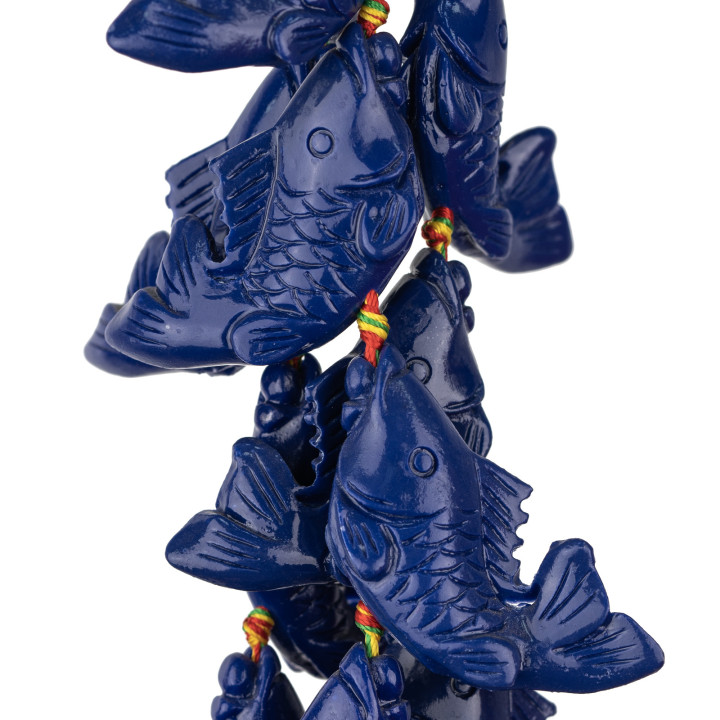 Fish Resin Beads 25x50mm 10pcs Blue