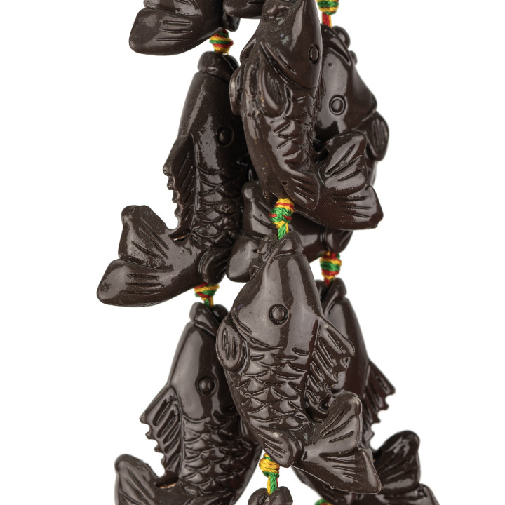 Fish Resin Beads 25x50mm 10pcs Brown