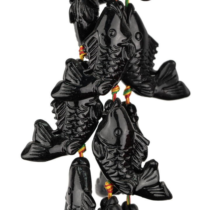 Cuentas De Resina De Pescado 25x50mm 10pcs Negro