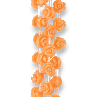 Perles Plastique Petites Roses 10mm 25pcs Rose Pêche