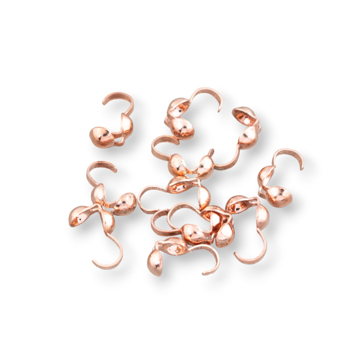 Knotenabdeckung aus Stahl, 4 mm, rosévergoldet, 28 g, 280 Stück, ca