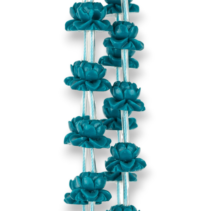 Ρητίνη Lotus Flower 15x10mm 20τμχ Μπλε γαλάζιο