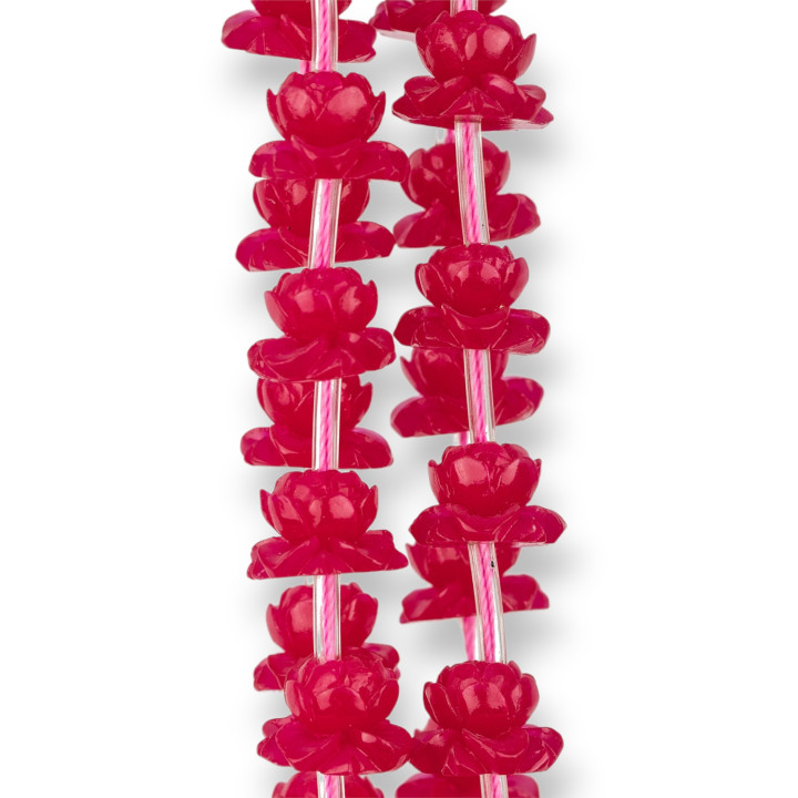 Resina Flor De Loto 15x10mm 20uds Fucsia