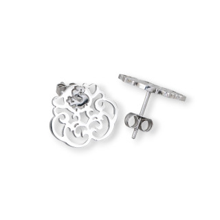 Pendientes Filigrana Acero 16x14mm 7 Pares