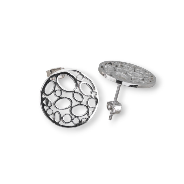 Aretes redondos ovalados de acero de 18 mm, 7 pares