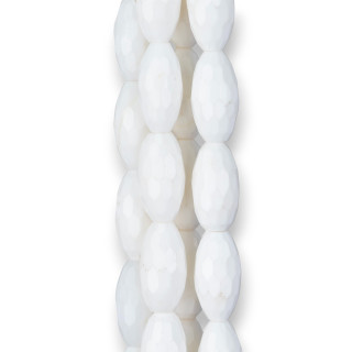 Coquille de Riz Blanc Facette 10x18mm