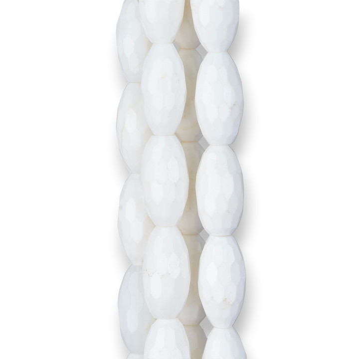 Conchiglia Bianco Riso Sfaccettato 10x18mm