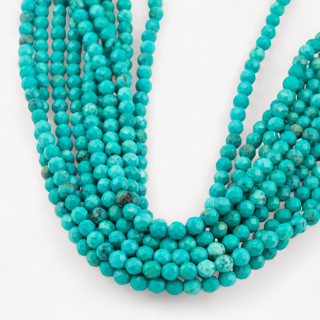 Faceted Stabilized Turquoise 04mm