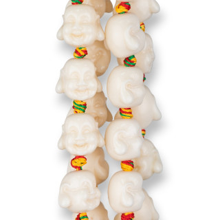 Ρητίνη Buddha 15x13mm 20τμχ Λευκό