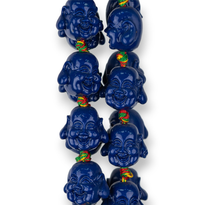 Bouddha en résine 18x15mm 20pcs Bleu