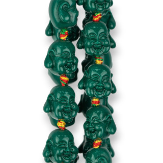 Bouddha résine 18x15mm 20pcs Vert