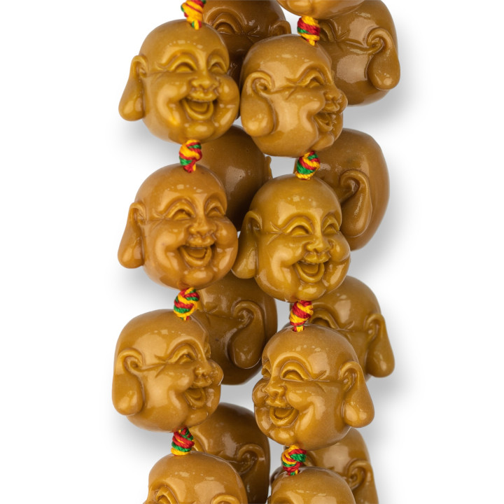 Buda de Resina 20mm 16pcs Marrón Claro