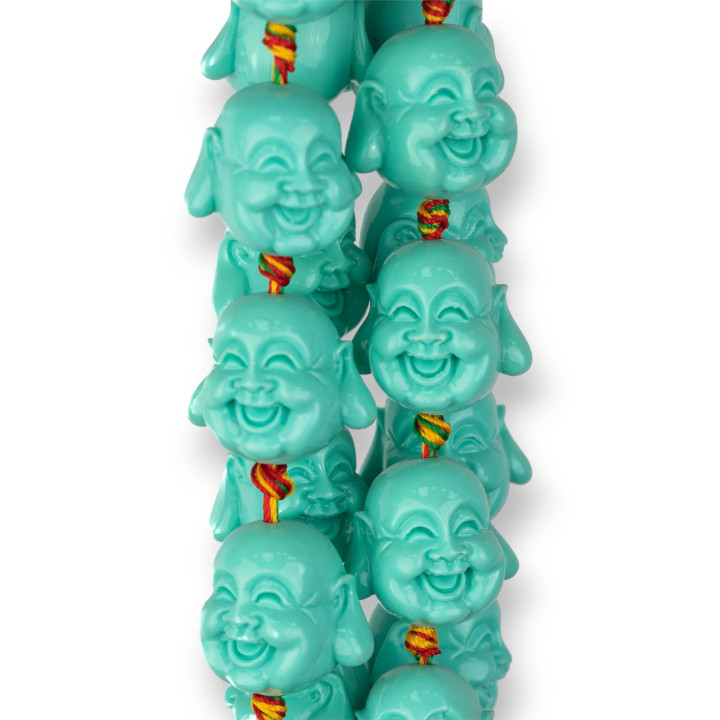 Buda de Resina 20mm 16pcs Verde Tiffany