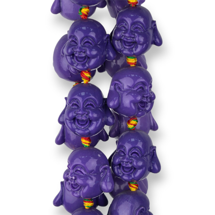 Buda de Resina 20mm 16pcs Morado