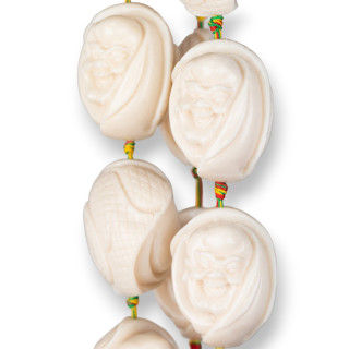 Bouddha en résine 32x42mm 9pcs Blanc