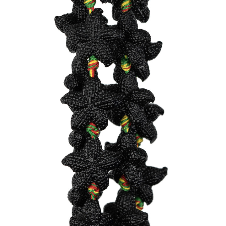 Resin Starfish 20mm 16pcs Black