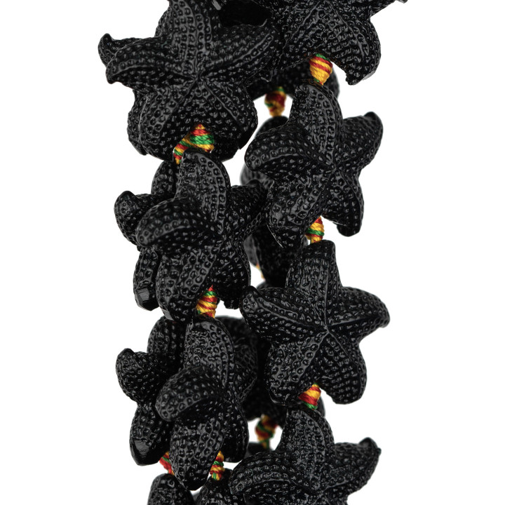 Résine Étoile de Mer 30mm 12pcs Noir