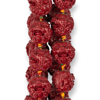 Rond Résine Gravé 19x17mm 16pcs Terre Cuite