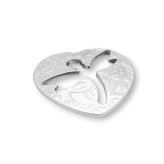 Componente de acero Corazón perforado Libélula 23 mm 40 piezas