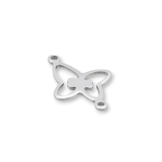 Componente Di Acciaio Farfalla Forata 16x24mm 120pz