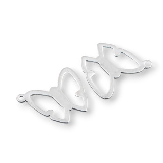 Steel Component Perforated Butterfly Pendant 20x16mm 72pcs