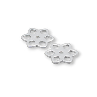 Steel Component Perforated Flower 14mm 72pcs