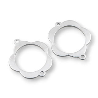 Componente De Acero Flor Perforada 22mm 72pcs