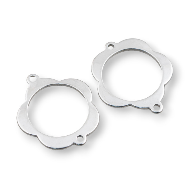 Componente De Acero Flor Perforada 22mm 72pcs