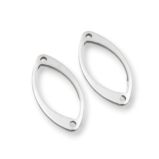 Componente Di Acciaio Foglia Forata 13x26mm 72pz