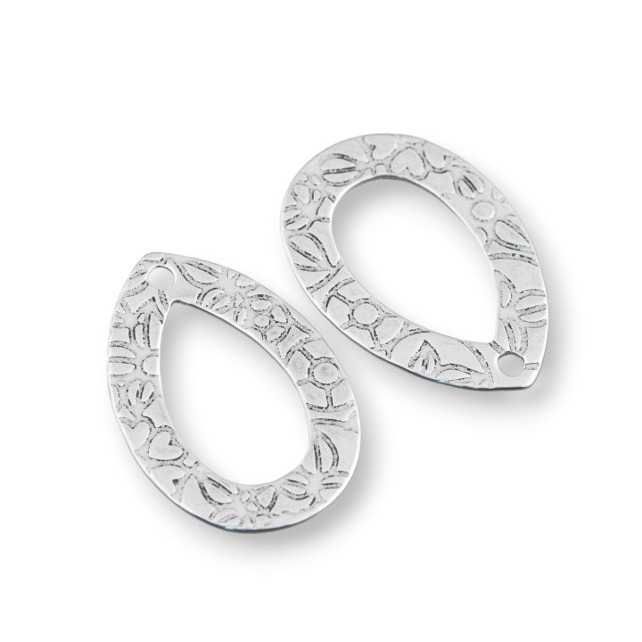 Stahlkomponenten-Tropfen perforierter geschmiedeter Anhänger 19x27mm 40St