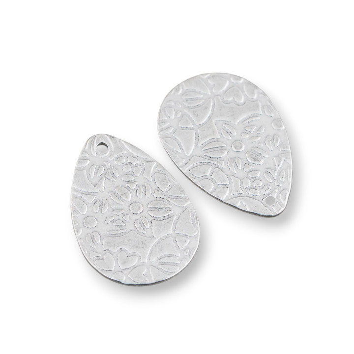 Composant en acier Drop Flat Beat 16x24mm 70pcs