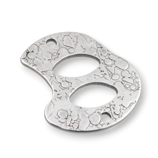 Irregular Wrought Steel Component 40x34mm 16pcs