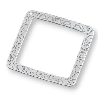 Componente Di Acciaio Quadrato Forato Battuto 37mm 16pz