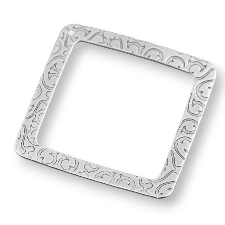 Componente Di Acciaio Quadrato Forato Battuto 37mm 16pz