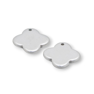 Steel Component Four Leaf Clover Pendant 13mm 120pcs