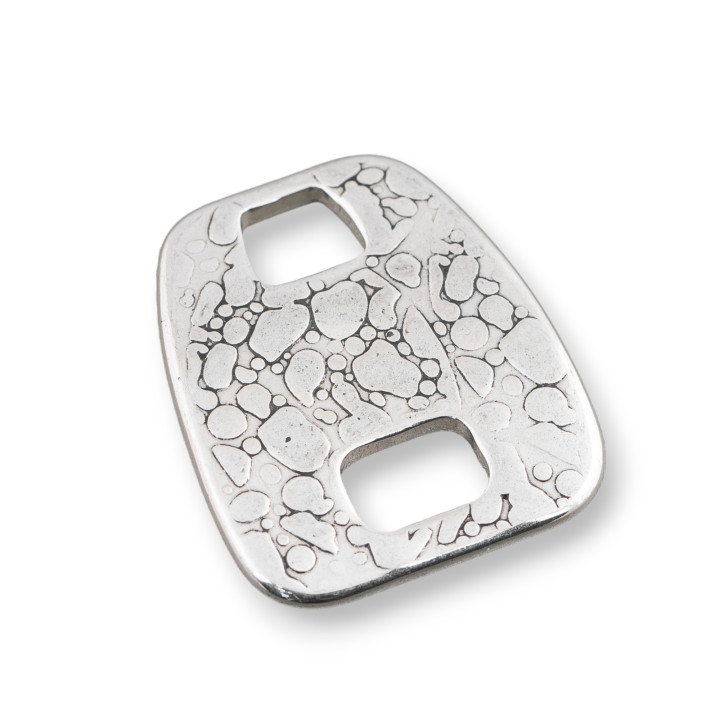 Componente Di Acciaio Rettangolo Forato Battuto 30x25mm 16pz