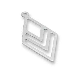 Componente Di Acciaio Rombo Forato Pendente 19x40mm 40pz