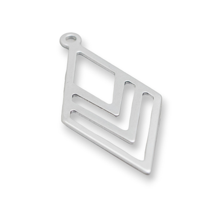 Componente Acero Colgante Rombo Perforado 19x40mm 40uds