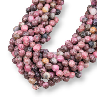 Gotas de rodonita oscura Briolette Faceted MachineCut 5-6mm