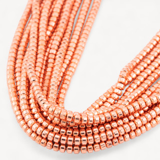 Hämatit Rondelle 4x3mm Roségold