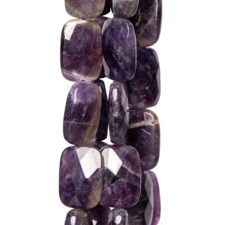 Amethyst Flach Facettiertes Rechteck 13x18mm Grob