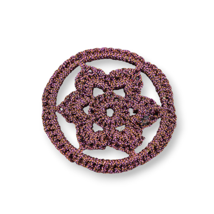 Composants ronds au crochet 32mm 2pcs MOD5
