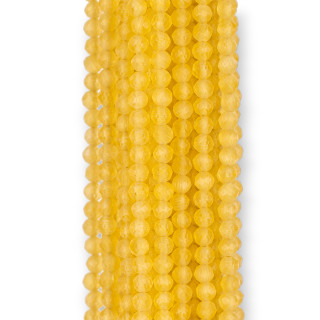 Occhio Di Gatto Perlina Tonda Sfaccettata Diamond Cut 2,5mm Giallo