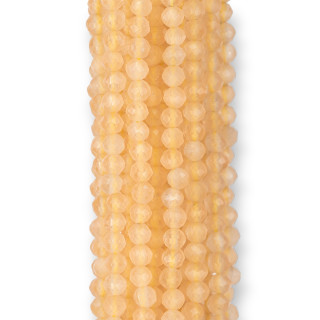 Citrino de 3 mm de talla de diamante facetado ojo de gato