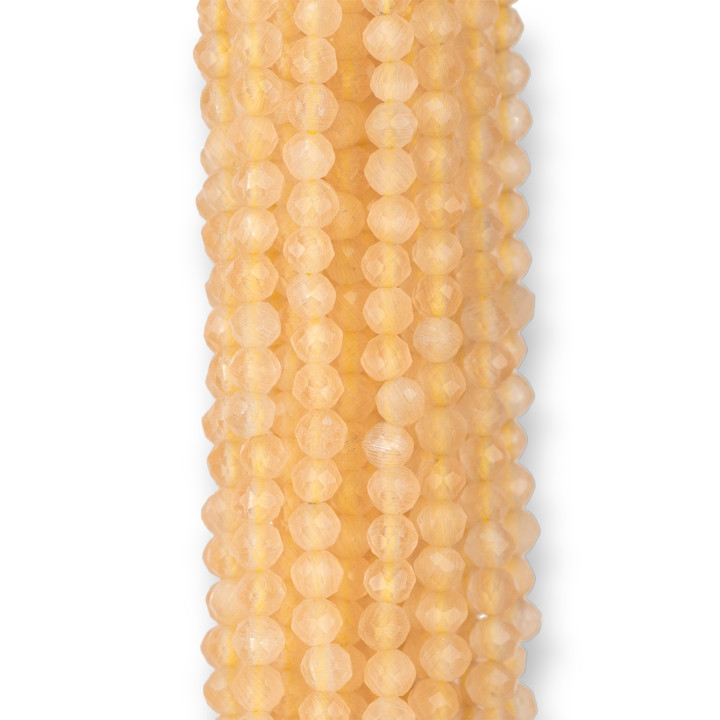 Occhio Di Gatto Perlina Tonda Sfaccettata Diamond Cut 3mm Citrino