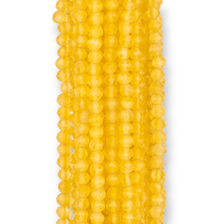 Occhio Di Gatto Perlina Tonda Sfaccettata Diamond Cut 3mm Giallo