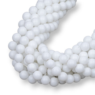 Agate Blanche Ronde Lisse 06mm
