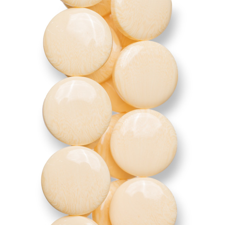 Επίπεδη Στρογγυλή Ρητίνη Απομίμησης Κόκκαλου 35mm