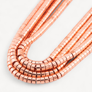 Hämatitscheiben glatte Scheiben 4x2mm Roségold