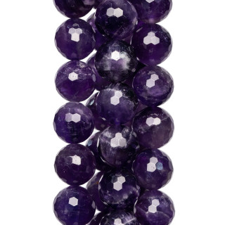 14 mm intensiver dunkel facettierter Amethyst